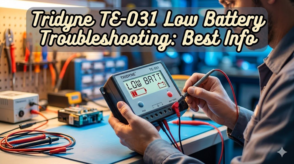 Tridyne TE-031 Low Battery Troubleshooting Best Info