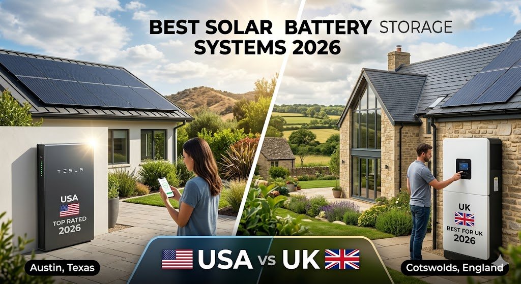 Best Solar Battery Storage Systems 2026: USA vs UK